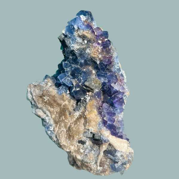 Fluorite cluster with Barite and Galena, Bingham New Mexico