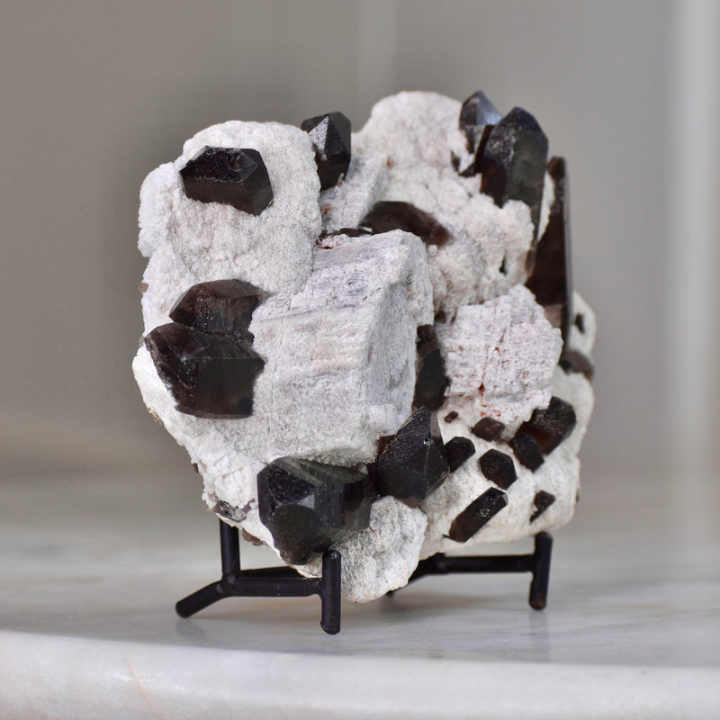 Smoky Quartz on Feldspar cluster (CH-SQ-41)