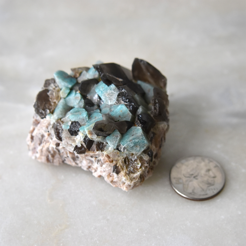 Amazonite and Smoky combo (CH-ASQ-10)