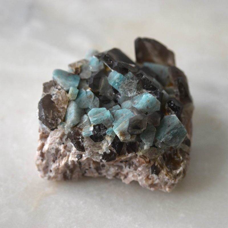 Amazonite and Smoky combo (CH-ASQ-10)