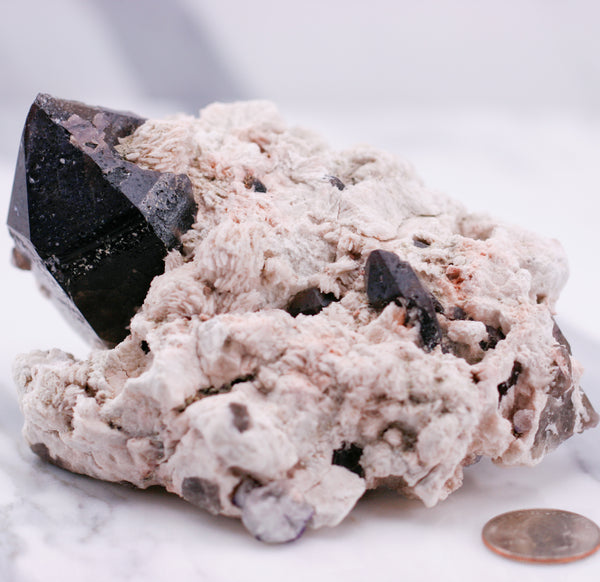 Colorado Smoky Quartz and Clevelandite Cluster 1.4#