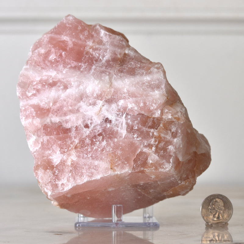 Bold, banded rose quartz (#59)