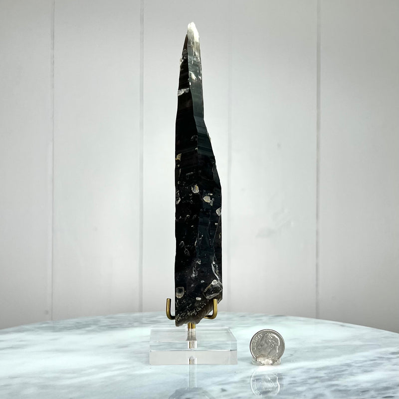 7" tessin habit smoky quartz "wand" (MW-SQ-1)