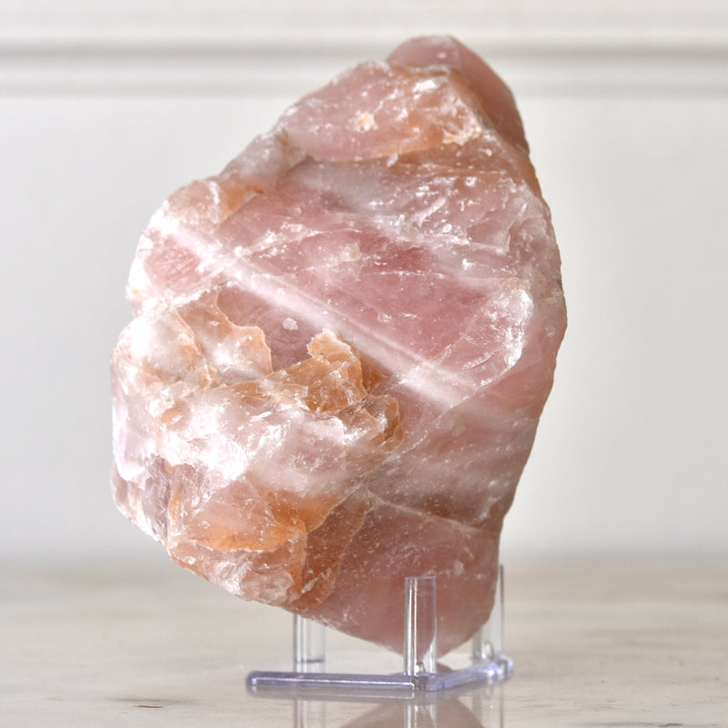 Bold, banded rose quartz (#59)
